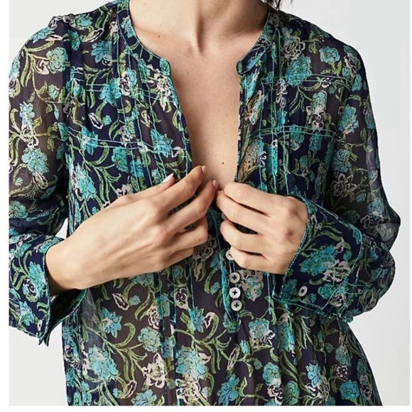 #87. NWOT FREE PEOPLE See It Through Dress / Twilight Combo l - Picture 5 of 9